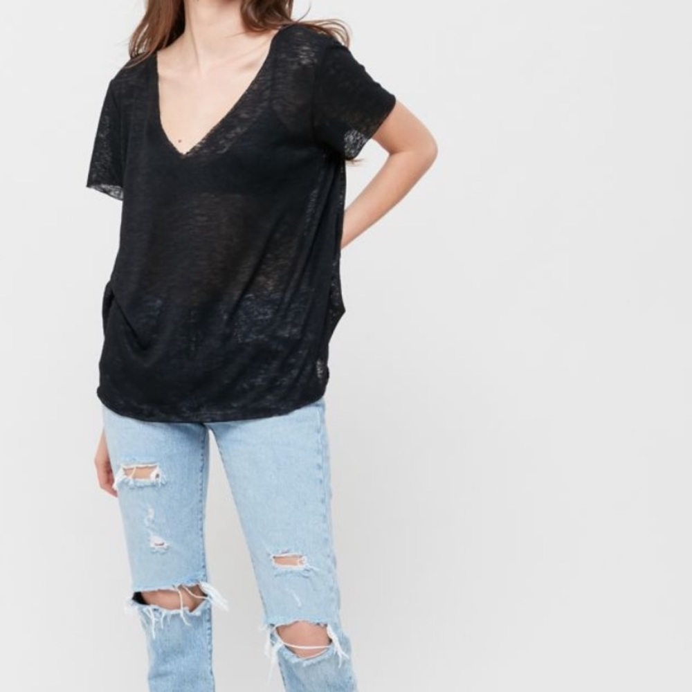 Project Social T Textured V-Neck